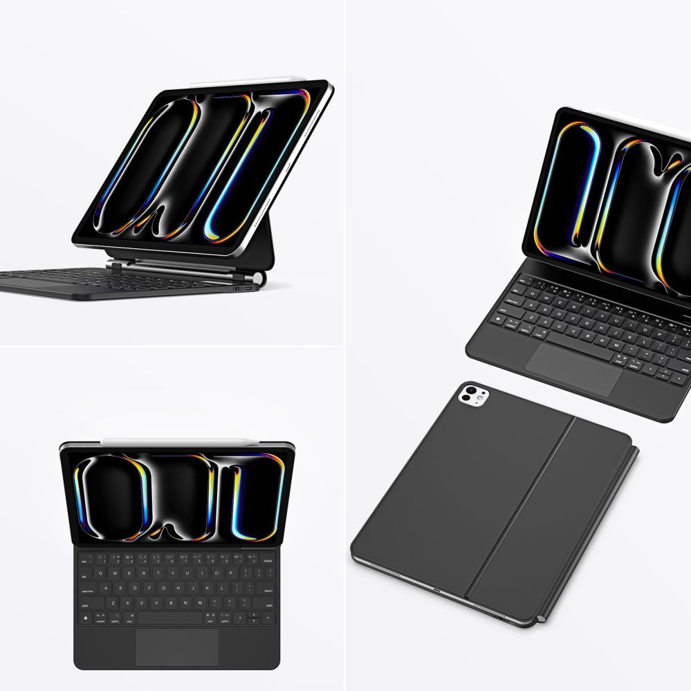 Aizmugurējais vāciņš Dux Ducis Dux Ducis Keyboard (MK Series) Case with Bluetooth Keyboard for iPad Pro 11" 2024 - Black