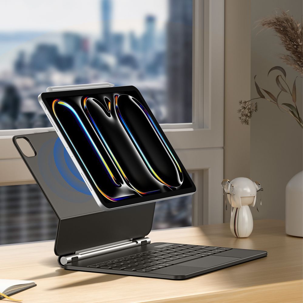 Aizmugurējais vāciņš Dux Ducis Dux Ducis Keyboard (MK Series) Case with Bluetooth Keyboard for iPad Pro 11" 2024 - Black