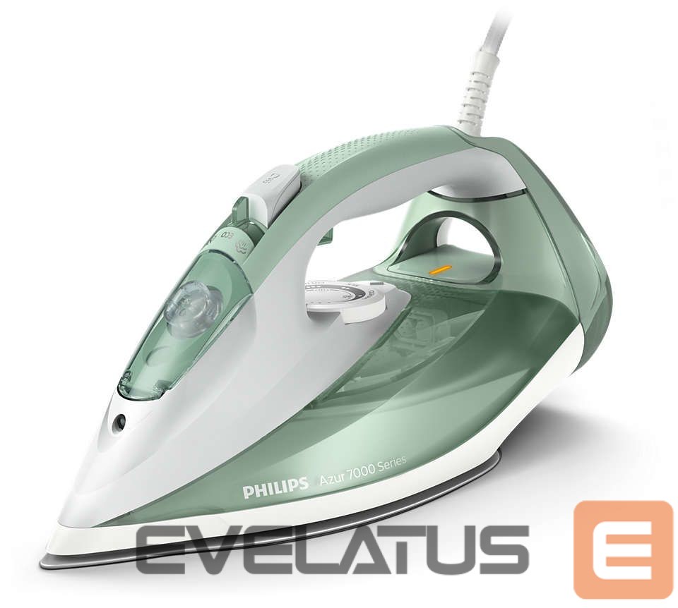 Glūdeklis Philips DST7012/70 HV | Steam Iron | 2600 W | Water tank capacity 300 ml | Continuous steam 45 g/min | Steam boost performance 220 g/min | Desert Green/Gray