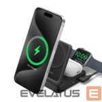 Valdiklis Anker  MagGo Magnetic Wireless Charger (Qi 2.0, 15W), Foldable 3-in-1 with Charger Bundle, Black | 