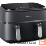 Настольный гриль Philips  Dual Basket Airfryer | NA351/00 3000 Series | Power 2750 W | Capacity 9 L | Rapid Air technology | Black 