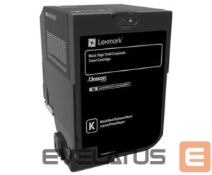 Eksploatacinės medžiagos spausdintuvams LEXMARK  Corporate 74C2HKE Laser Toner Cartridge, Black 