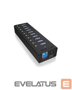 Routers Raidsonic  10 port USB 3.0 Hub Icy Box IB-AC6110 Black 