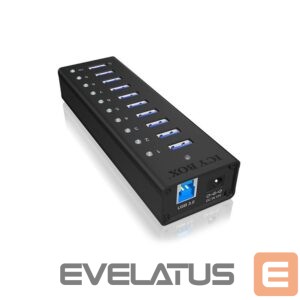 Ruuterid Raidsonic  10 port USB 3.0 Hub Icy Box IB-AC6110 Black 