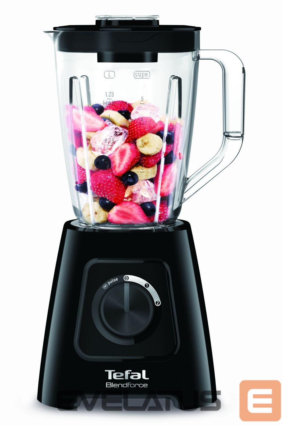 Mikserid ja blenderid TEFAL Blender BL420838 BlendForce Tabletop, 600 W, Jar material Plastic, Jar capacity 1.25 L, Ice crushing, Black