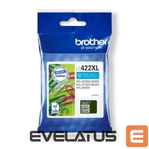 Eksploatacinės medžiagos spausdintuvams Brother  LC422XLC Ink Cartridge, Cyan 
