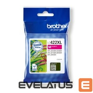 Eksploatacinės medžiagos spausdintuvams Brother  LC422XLM Ink Cartridge, Magenta 