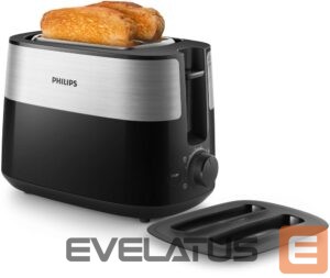 Toster Philips  Toaster HD2517/90 Daily Collection Power 830 W, Number of slots 2, Housing material Plastic, Black/Stainless Steel 