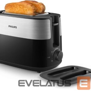 Röster Philips  Toaster HD2517/90 Daily Collection Power 830 W, Number of slots 2, Housing material Plastic, Black/Stainless Steel 