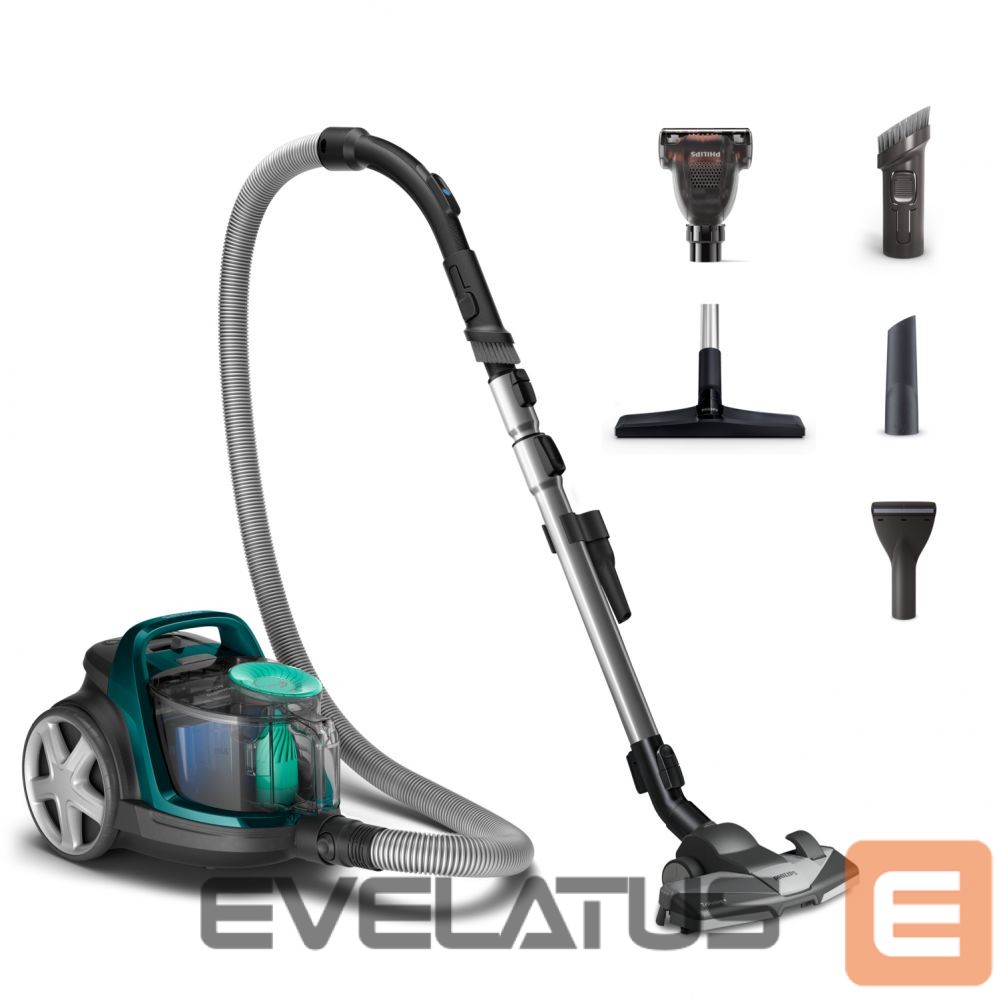 Putekļusūcējs Philips Vacuum cleaner PowerPro Active FC9556/09 Bagless, Power 750 W, Dust capacity 1.5 L, Blue