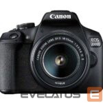 Skaitmeninė kamera Canon  EOS 2000D 18-55 IS II EU26 SLR Camera Kit, Megapixel 24.1 MP, Image stabilizer, ISO 12800, Display diagonal 3.0 ", Wi-Fi, Video recording, APS-C, Black 