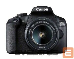 Digitaalne kaamera Canon  EOS 2000D 18-55 IS II EU26 SLR Camera Kit, Megapixel 24.1 MP, Image stabilizer, ISO 12800, Display diagonal 3.0 ", Wi-Fi, Video recording, APS-C, Black 