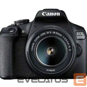 Skaitmeninė kamera Canon  EOS 2000D 18-55 IS II EU26 SLR Camera Kit, Megapixel 24.1 MP, Image stabilizer, ISO 12800, Display diagonal 3.0 ", Wi-Fi, Video recording, APS-C, Black 