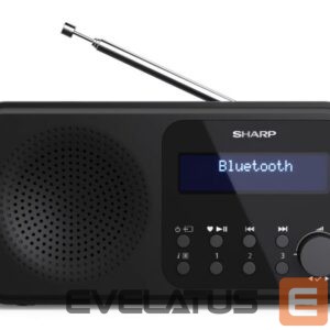 Interaktīvs risinājums Sharp  DR-P420(BK) Tokyo Portable Digital Radio, FM/DAB/DAB+, Bluetooth 5.0, USB or Battery Powered, Midnight Black 