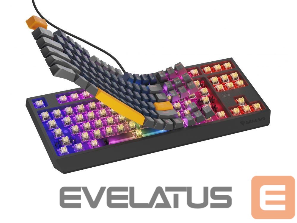 Arvuti klaviatuur Genesis THOR 230 | Mechanical Gaming Keyboard | Wired | US | Naval Blue Positive | USB Type-A | Outemu Panda