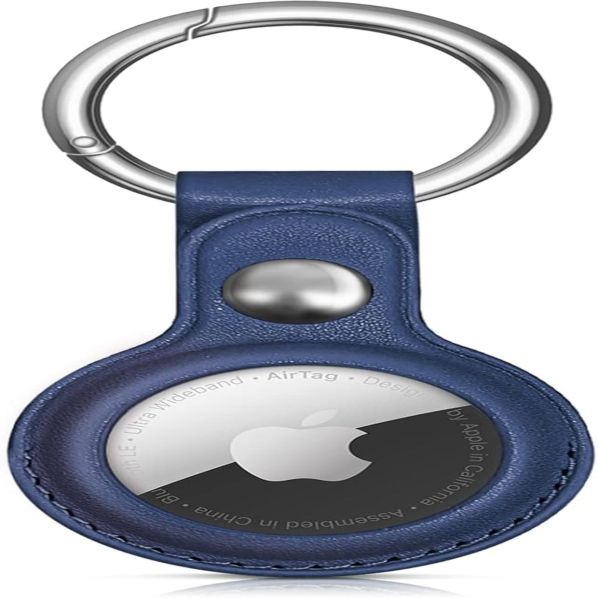 Back panel cover Hurtel Apple AirTag PU Leather Case - Black, Brown, Red, Blue - 4 pieces