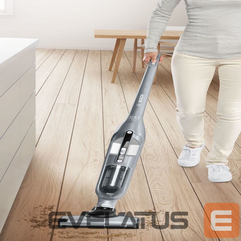 Dulkių siurblys Bosch Vacuum Cleaner | BCH3P210 Series 4 | Cordless operating | Handstick | 21.6 V | Operating time (max) 50 min | Silver | Warranty 24 month(s)