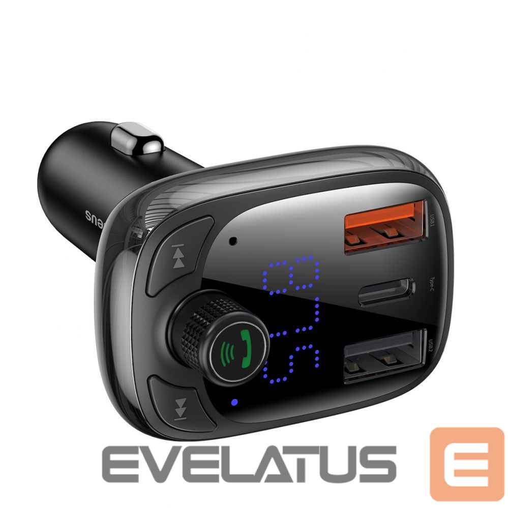 FM transmitter Baseus Bluetooth transmitter / car charger Baseus S-13 (Overseas Edition) - black