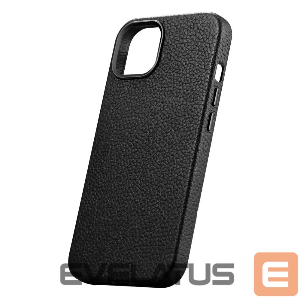 Tagakaaned iCarer iCarer Litchi Premium Leather Case iPhone 14 Plus Magnetic Leather Case with MagSafe Black (WMI14220711-BK)