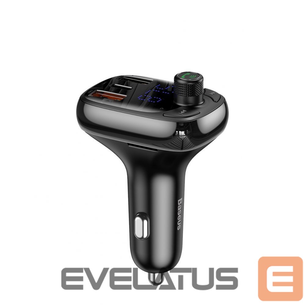FM transmitter Baseus Bluetooth transmitter / car charger Baseus S-13 (Overseas Edition) - black