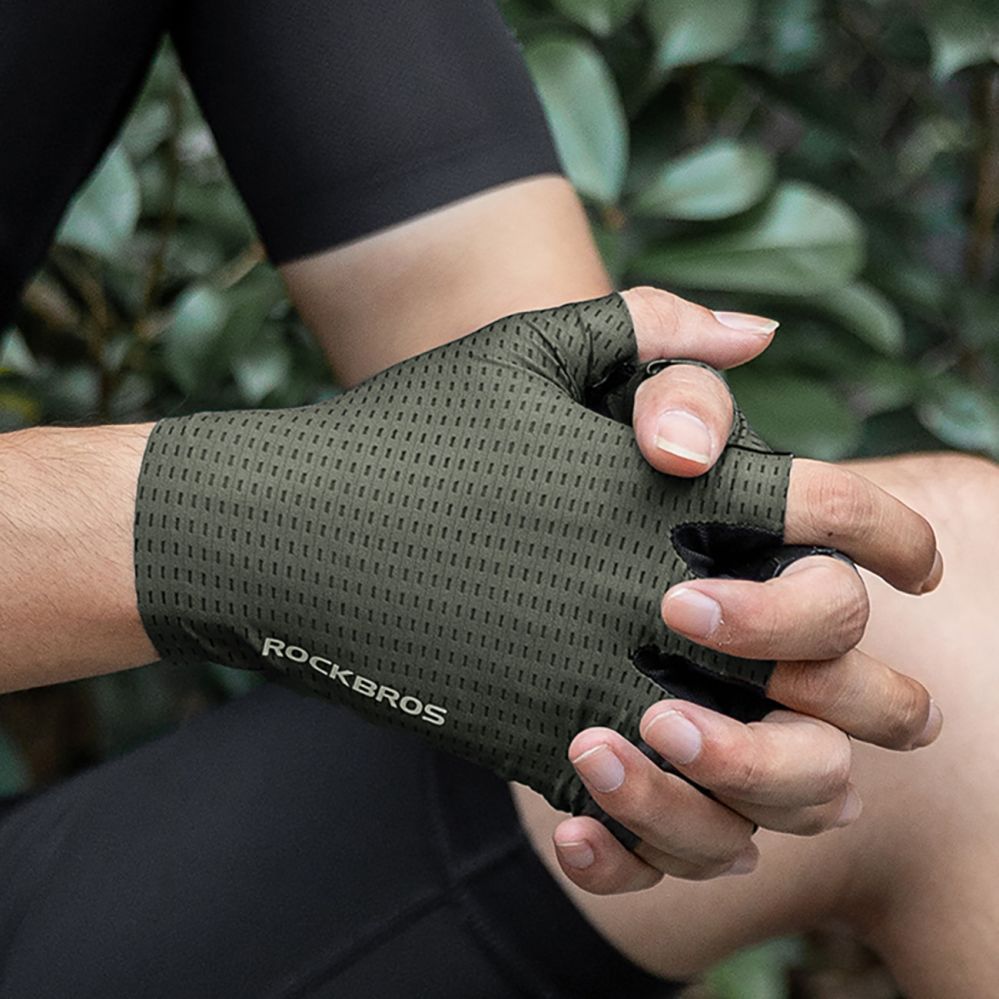 Bicycle accessory Rockbros Rockbros Breathable Short Finger Cycling Gloves, Size: S - Green