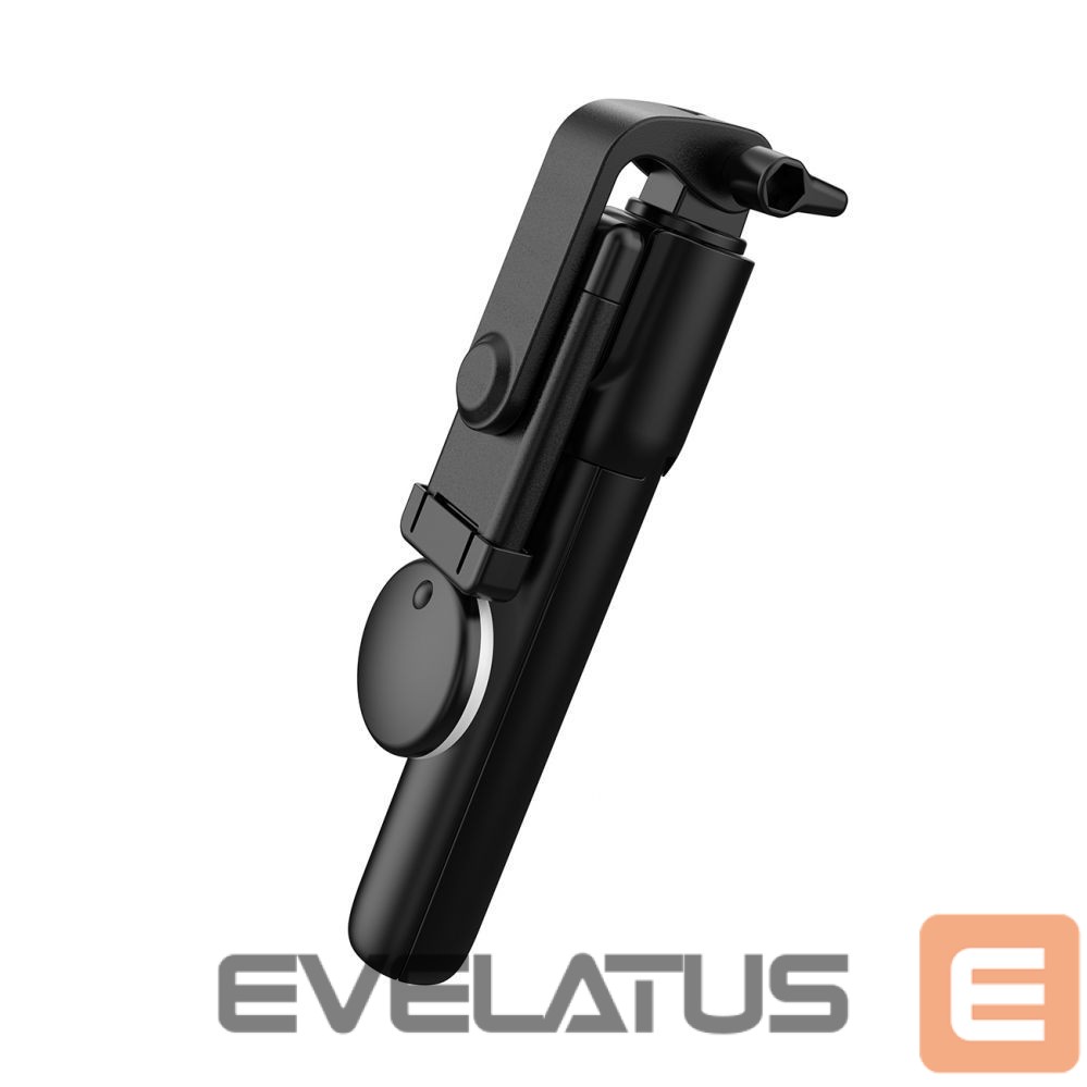 Kaameratarvik Hurtel Selfie stick WR1YXS telescopic tripod 0.71m with round lamp - black