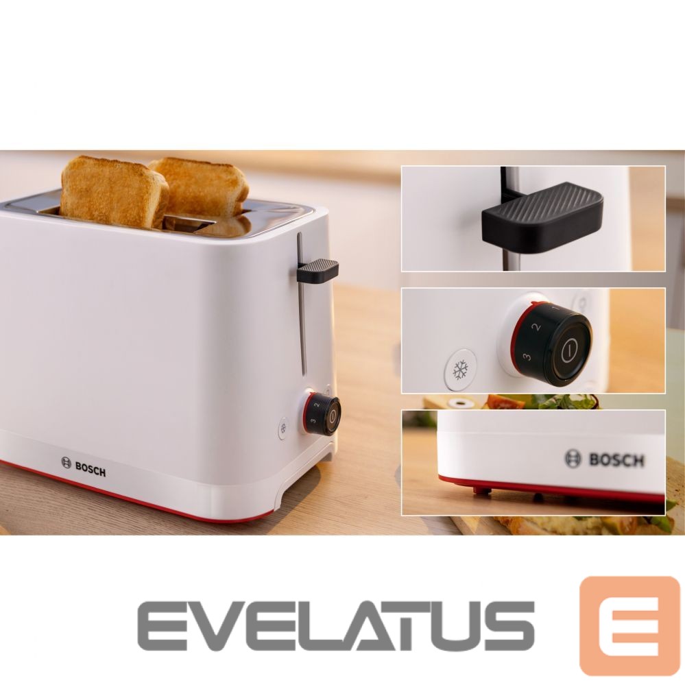 Röster Bosch Compact Toaster | TAT3M121 MyMoment | Number of slots 2 | Housing material Plastic | White