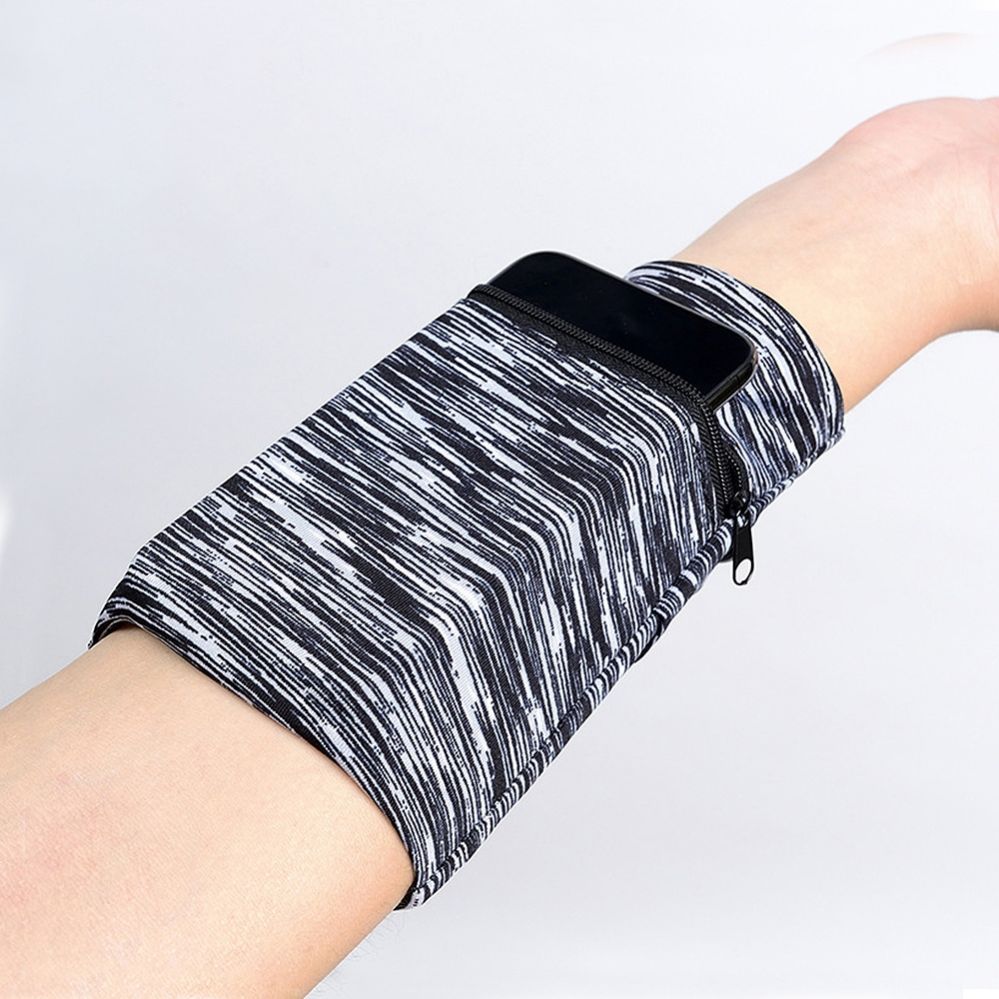 The others Hurtel Fabric armband armband for running fitness stripes white / black