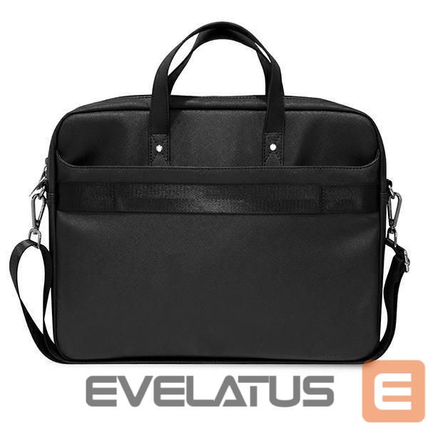 Laptop Bag Guess Guess Saffiano Triangle Logo bag for a 16'' laptop - black