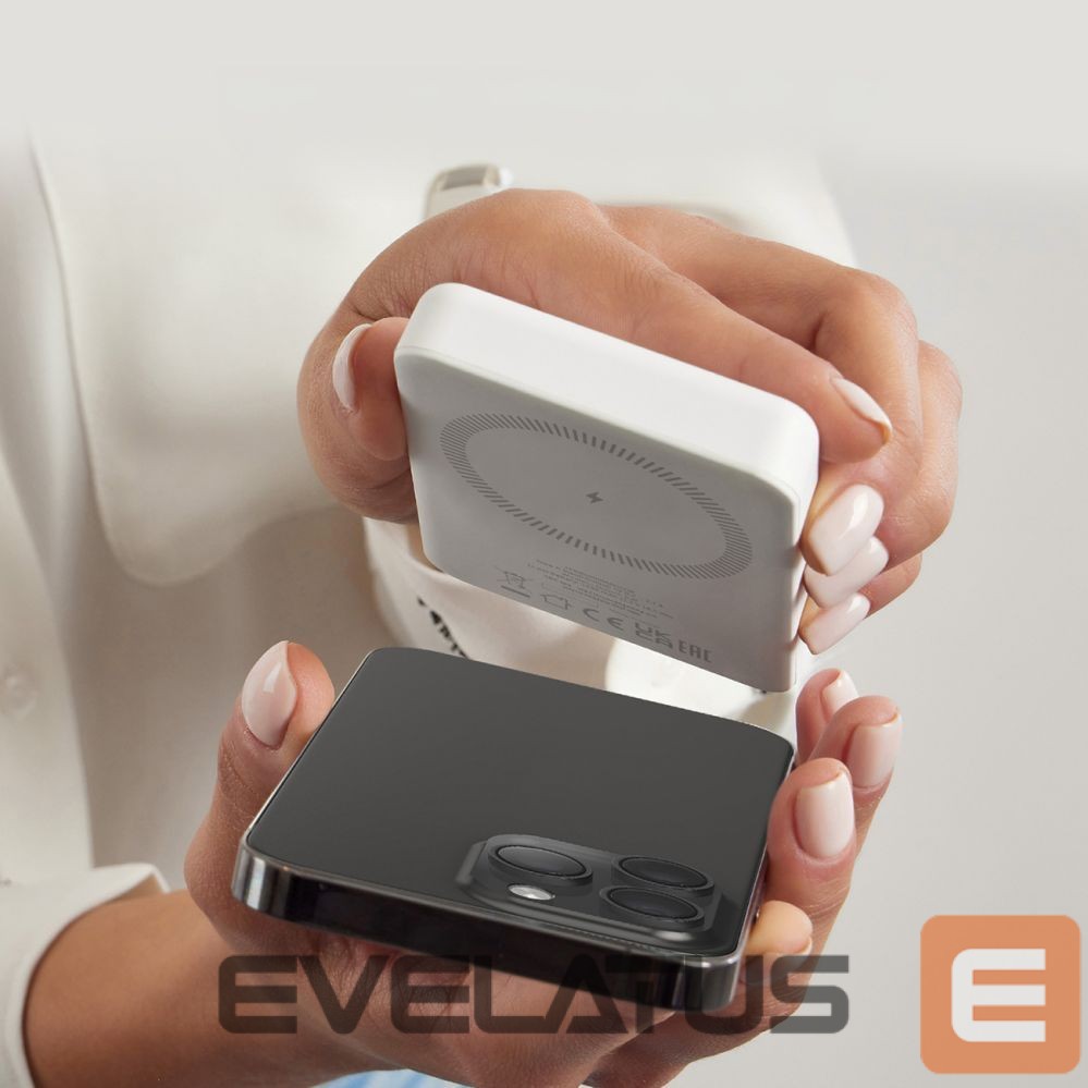 Väline aku SBS Powerbank SBS TEBB5000MAG1CW 5000 mAh USB-C, MagSafe compatible - white