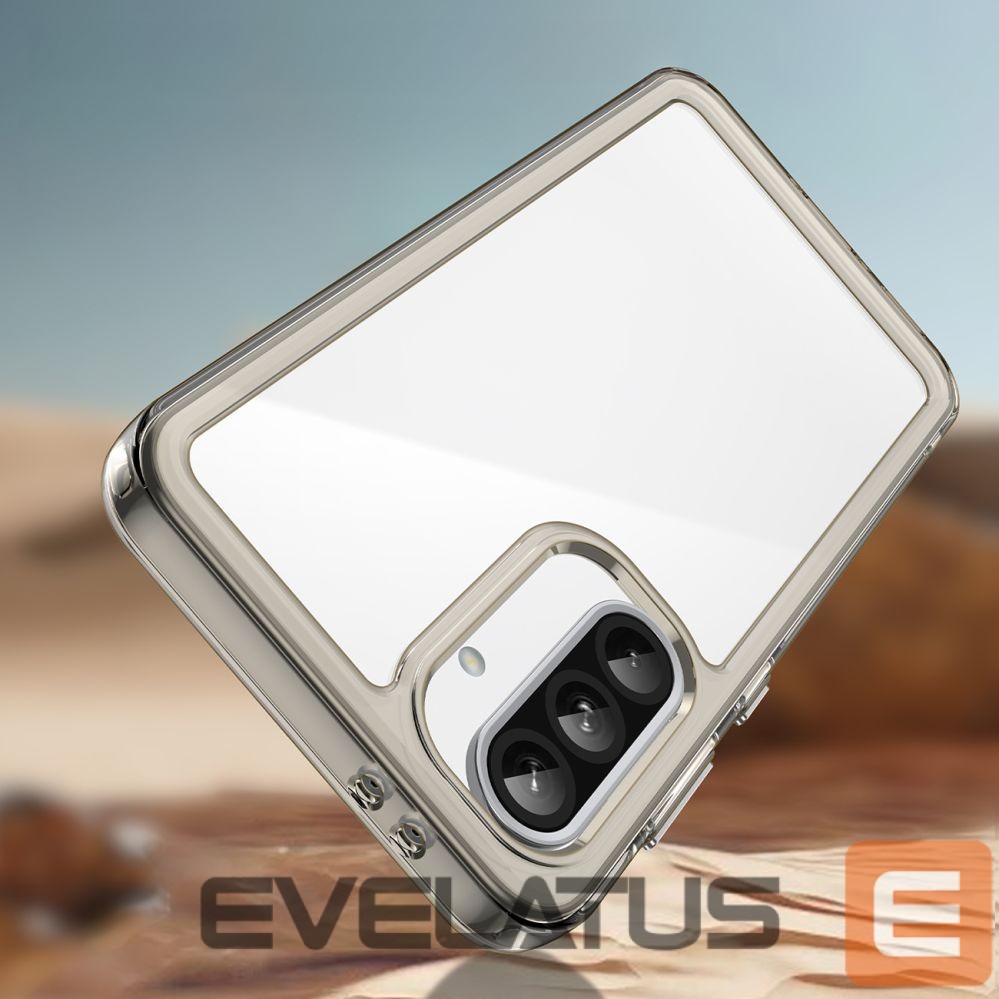 Back panel cover Hurtel Outer Space Case for Samsung Galaxy A56 Cover with Flexible Frame - Semi-Transparent, Black