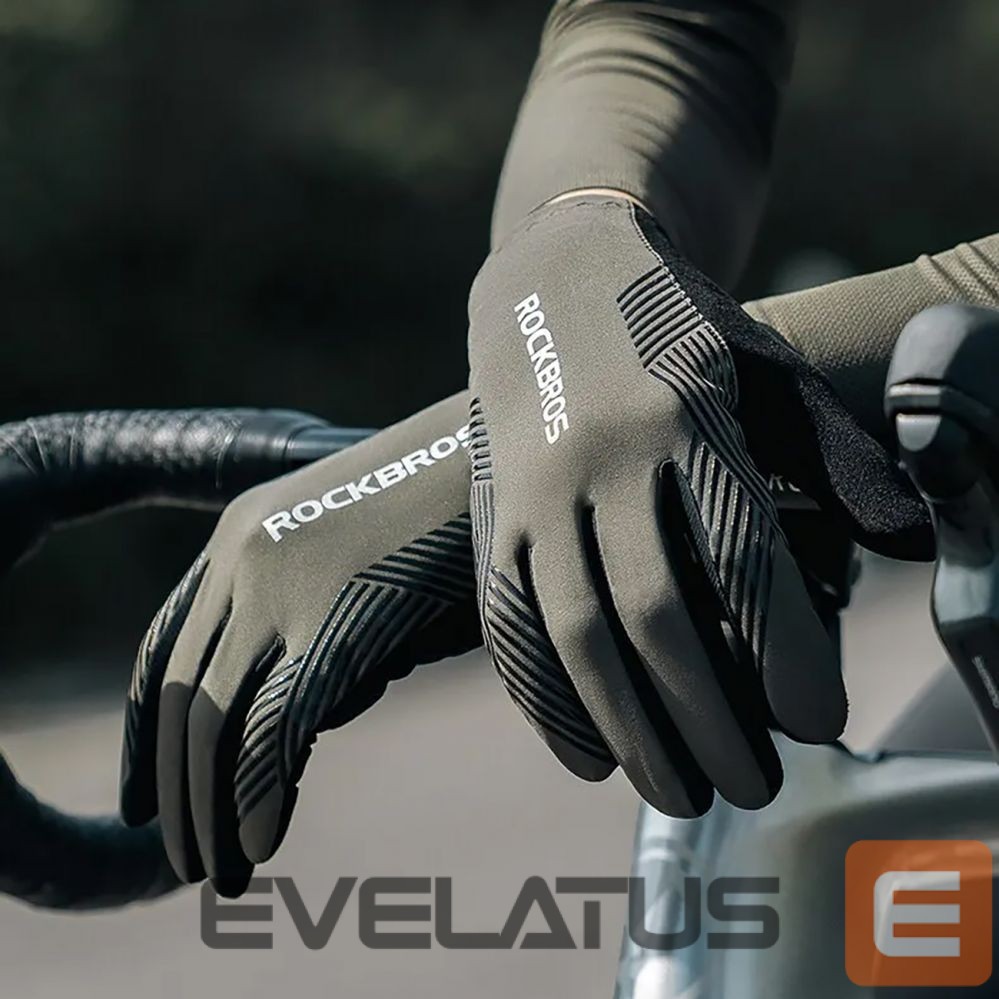 Bicycle accessory Rockbros Rockbros 16110006003 shock-absorbing cycling gloves size L - green and black