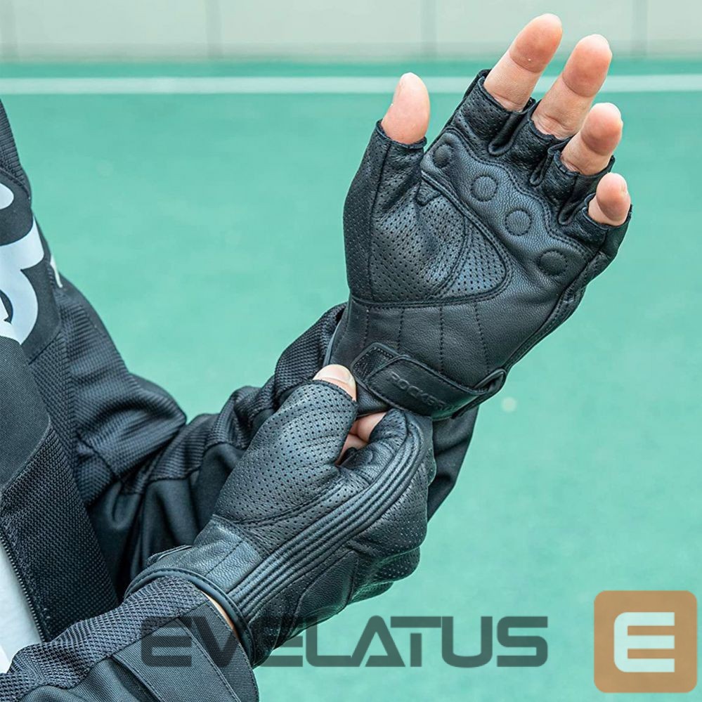 Bicycle accessory Rockbros Rockbros 16220006004 XL leather motorcycle gloves - black