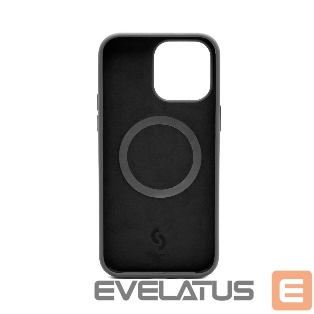 Back panel cover Connect Apple iPhone 14 Pro Premium Magsafe Soft Touch Silicone Case New Function Black