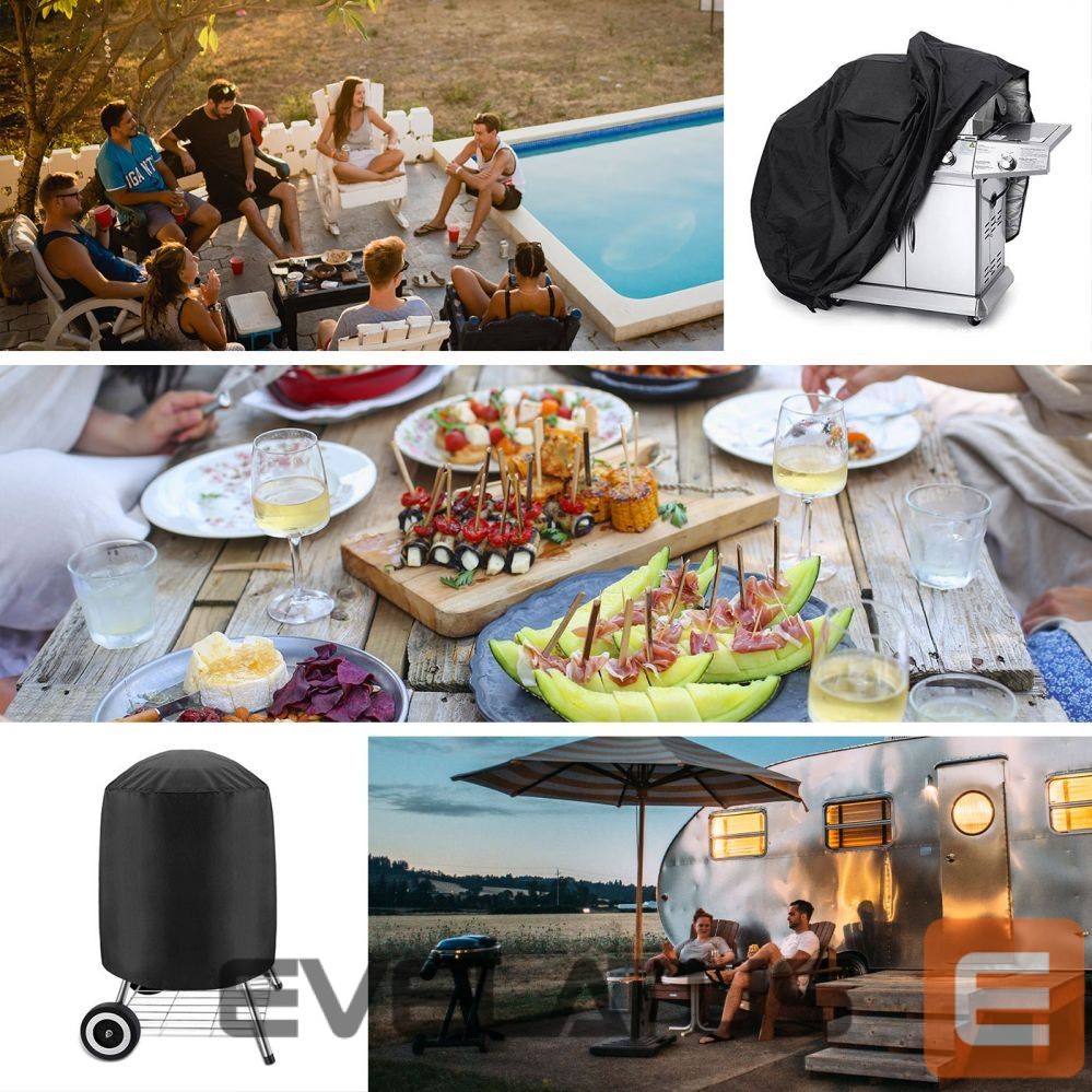 Other small household appliances Hurtel Waterproof grill cover, bicycle cover, bike cover, garden furniture cover, XXL cover, black