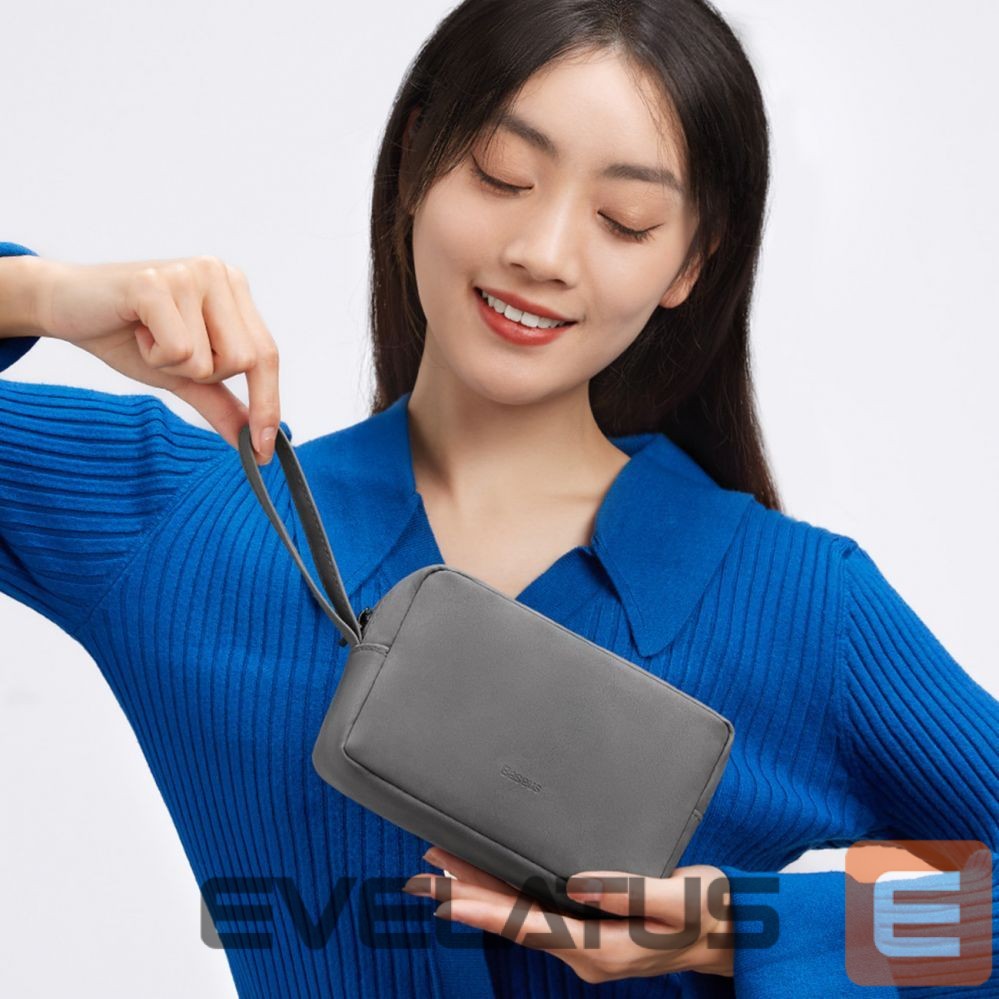 Back panel cover Baseus Baseus EasyJourney Series small travel bag phone pouch, headphones and other small items gray