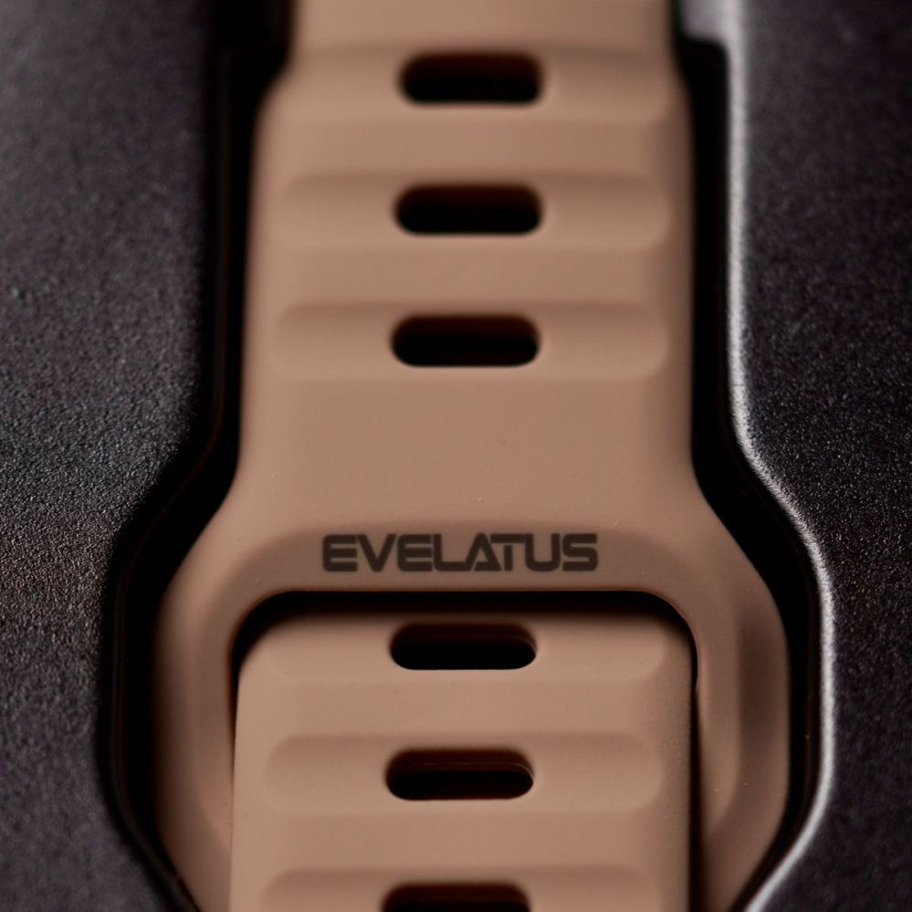 Strap Evelatus Watch 42/44/45 Sport Silicone Loop Black