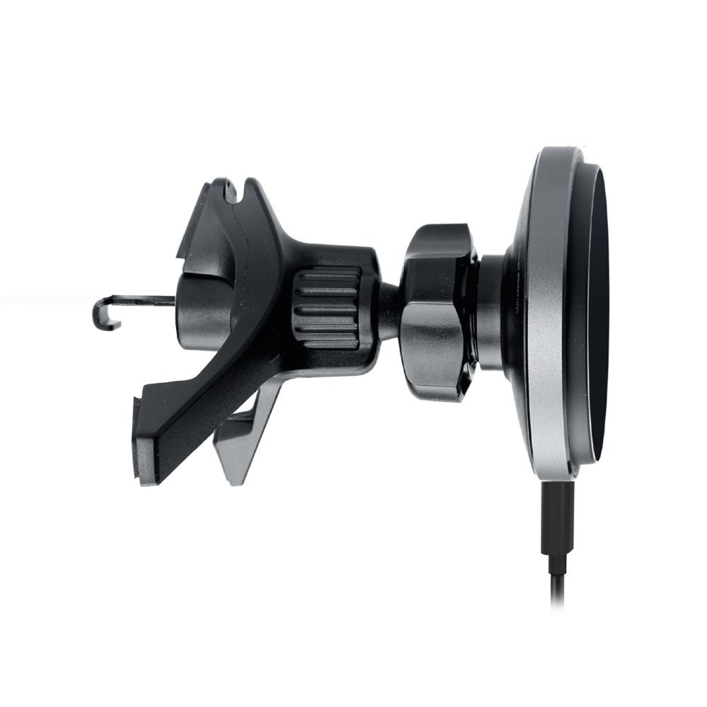 Auto holder SBS Smartphone holder with wireless charger SBS TESUPMAGWIR15W for air vent, compatible with MagSafe - black