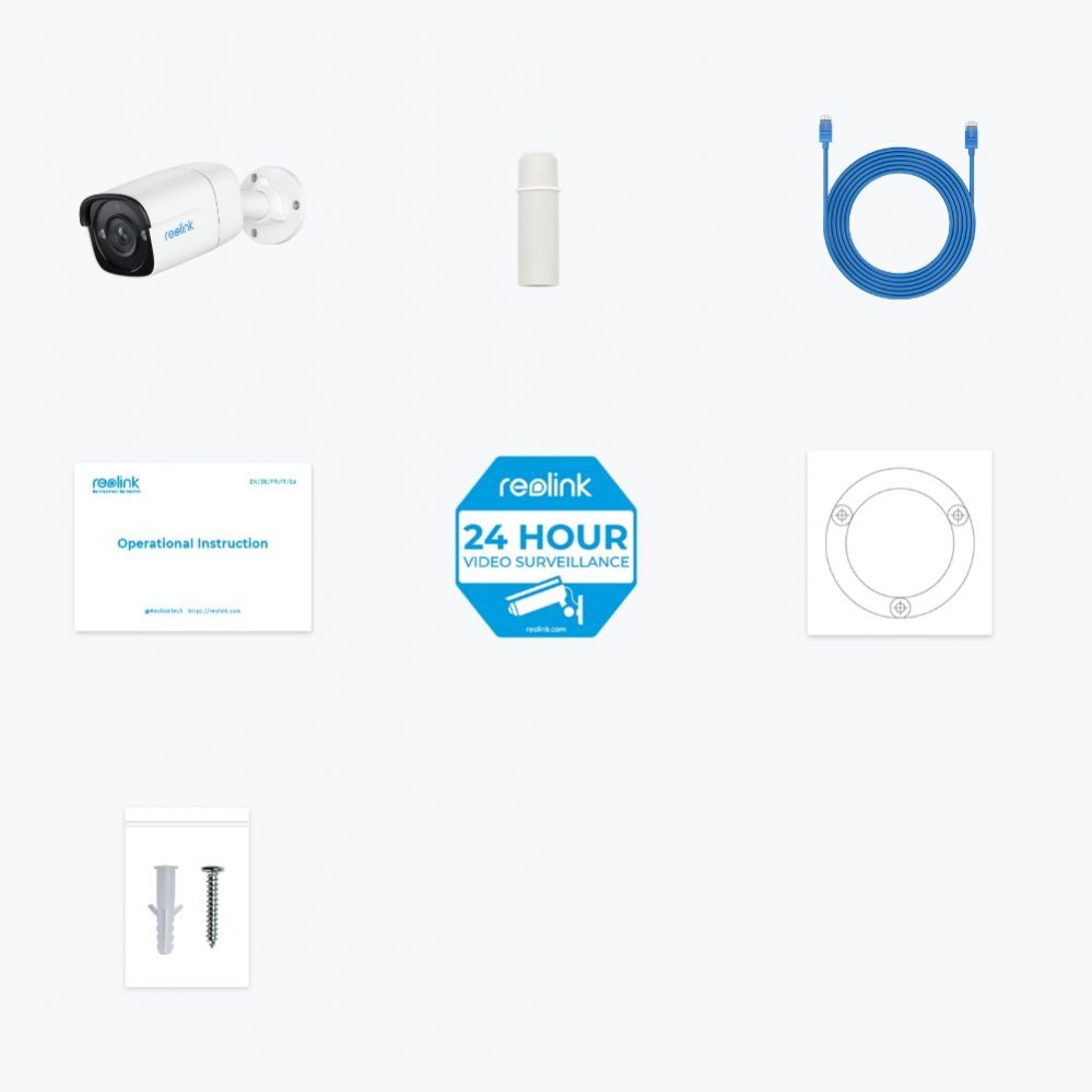 Web kamera Reolink P320 5MP Smart PoE IP Camera with Person/Vehicle Detection, 100ft Night Vision & Audio Recording, White |