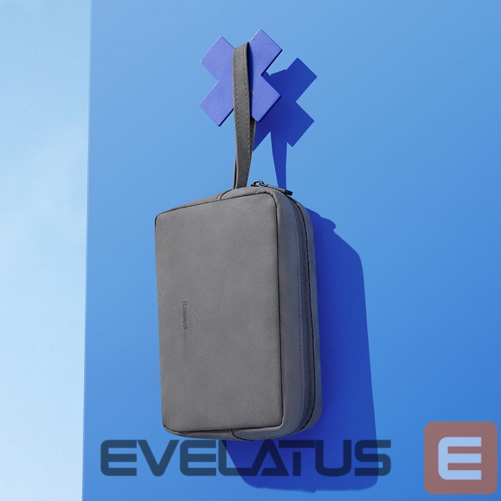 Back panel cover Baseus Baseus EasyJourney Series small travel bag phone pouch, headphones and other small items gray