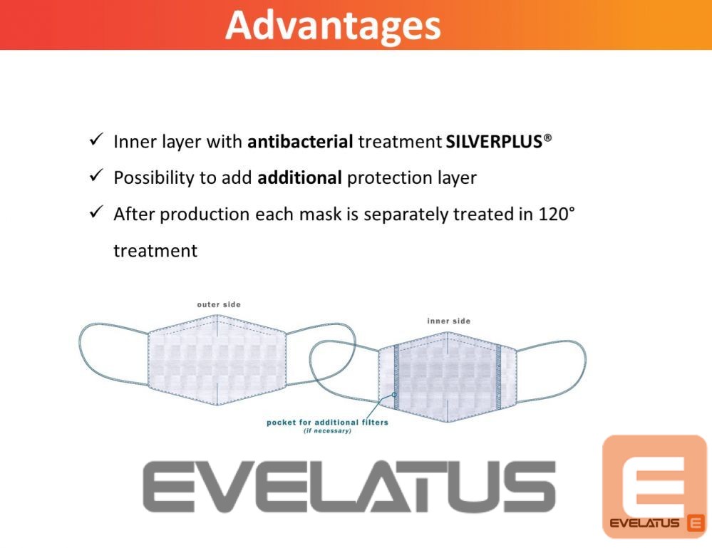 Näokaitse - Hygienic Face Mask 3 layer 100% cotton