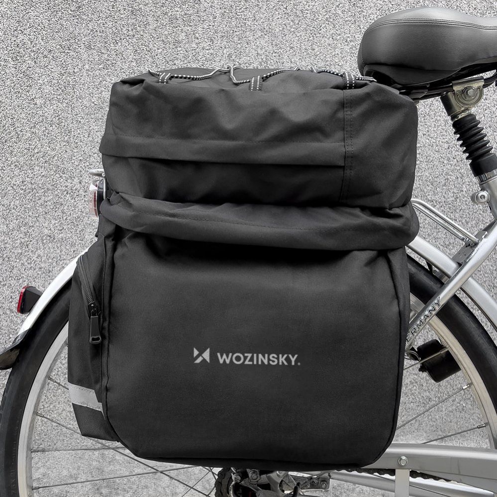 Dviračio priedas Wozinsky Wozinsky spacious bike bag 60 l for the trunk (rain cover included) black (WBB13BK)