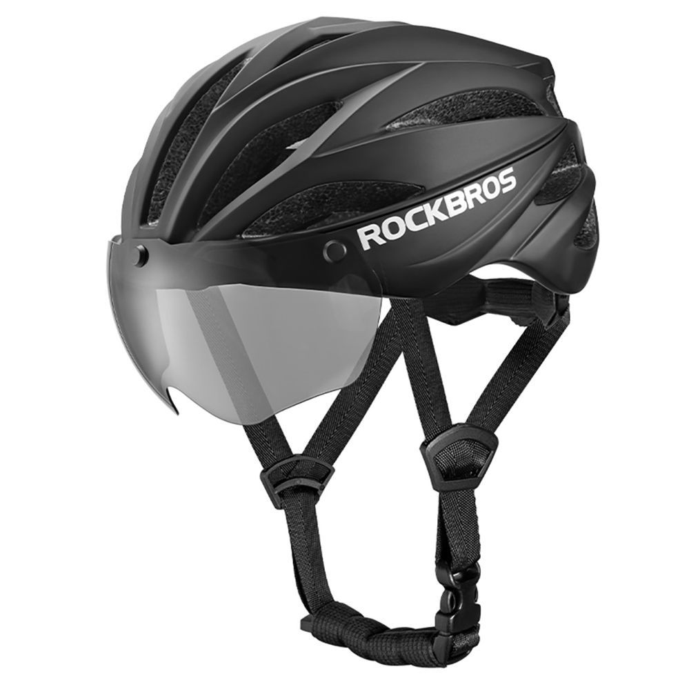 Bicycle accessory Rockbros Rockbros Bike Helmet with Visor, Detachable UV Protective Goggles, Unisex - Green