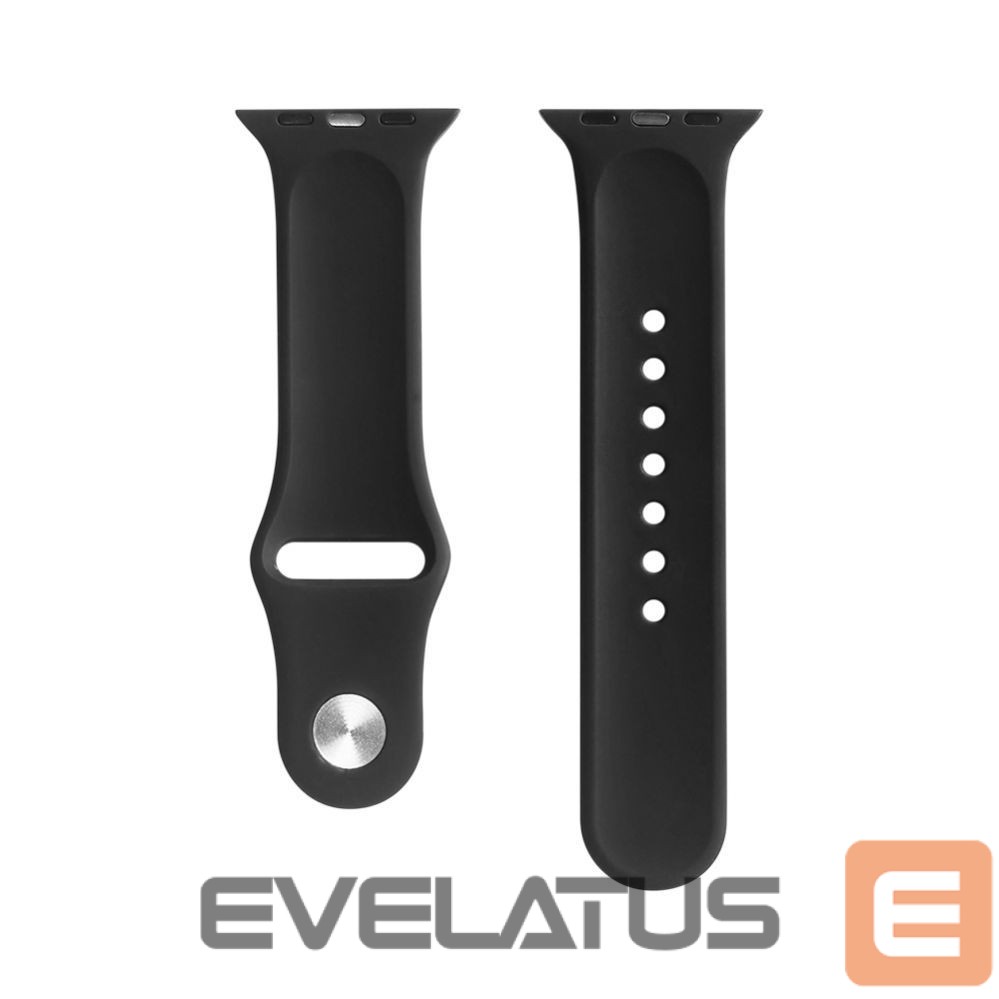 Siksniņa Evelatus Apple Watch 42/44/45mm Silicone Loop Watch Straps (S/M 110mm) Black