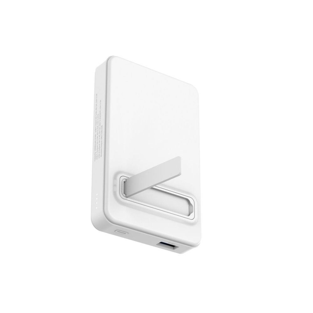 Väline aku Wozinsky Powerbank Wozinsky WLWP-10KA0Y3WS 22.5W PD Qi2 10000 mAh, with stand, 1x USB-A, 1x USB-C - white