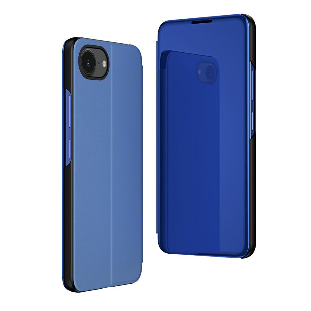 Nugarėlės dėklai Hurtel Clear View Case for iPhone 16e Flip Cover - Blue
