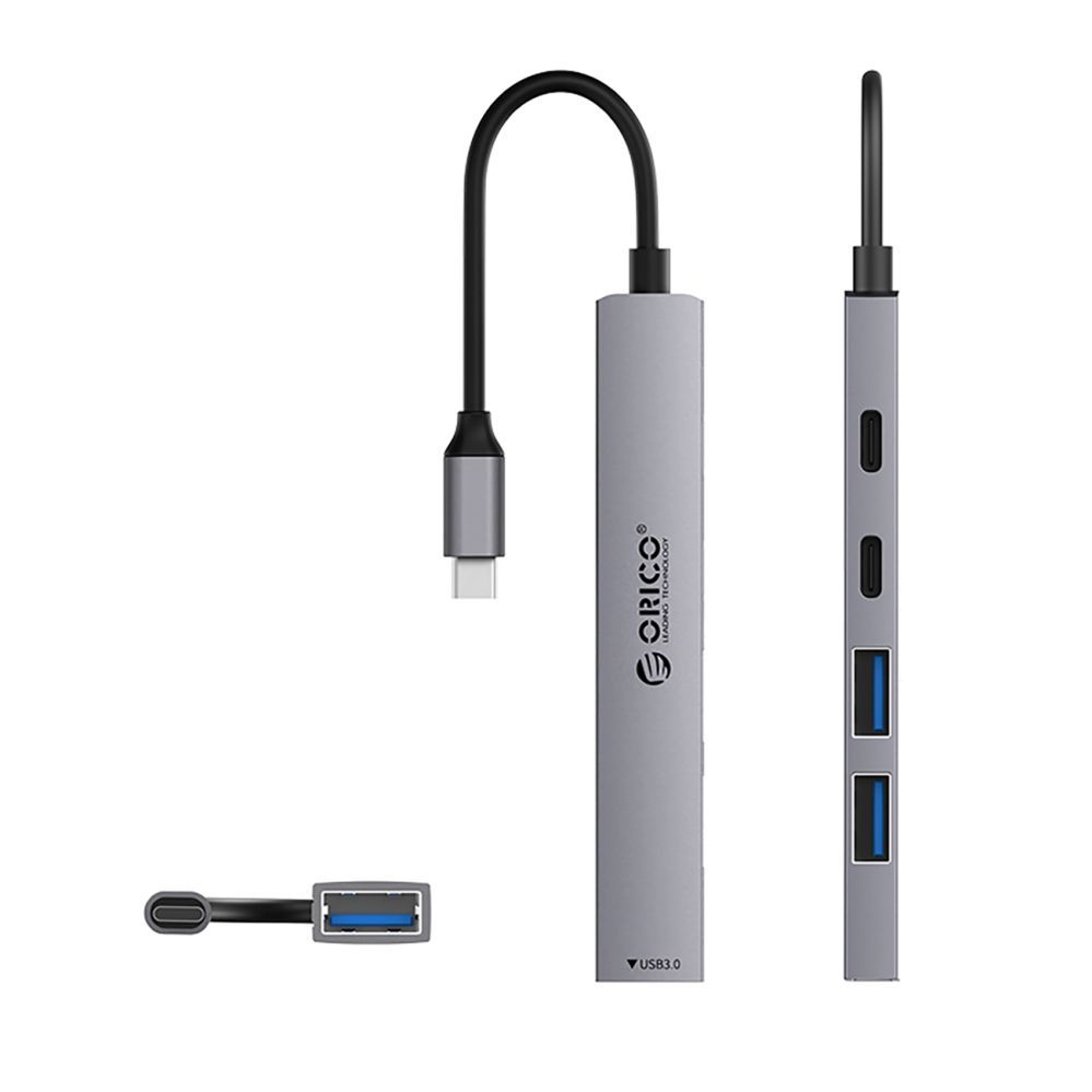 Üleminek Orico Orico YSB4-U2 USB-A/USB-C Hub Docking Station 2x USB-A 2.0 + 1x USB-A 3.0 + 1x USB-C 2.0 + 1x USB-C - Gray