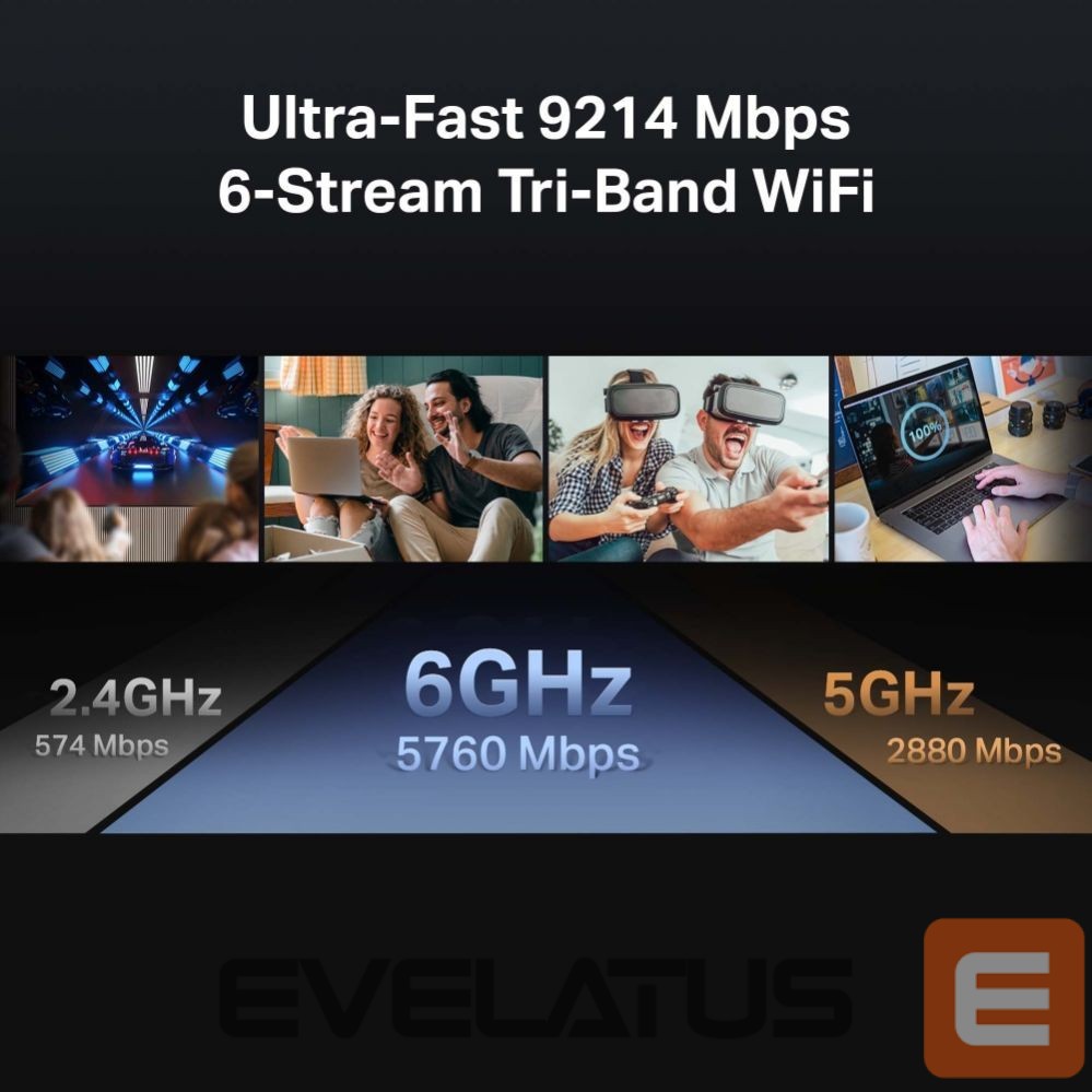 Ruuterid TP-Link WRL ROUTER 9300MBPS WI-FI 7/TRI-BAND ARCHER BE550