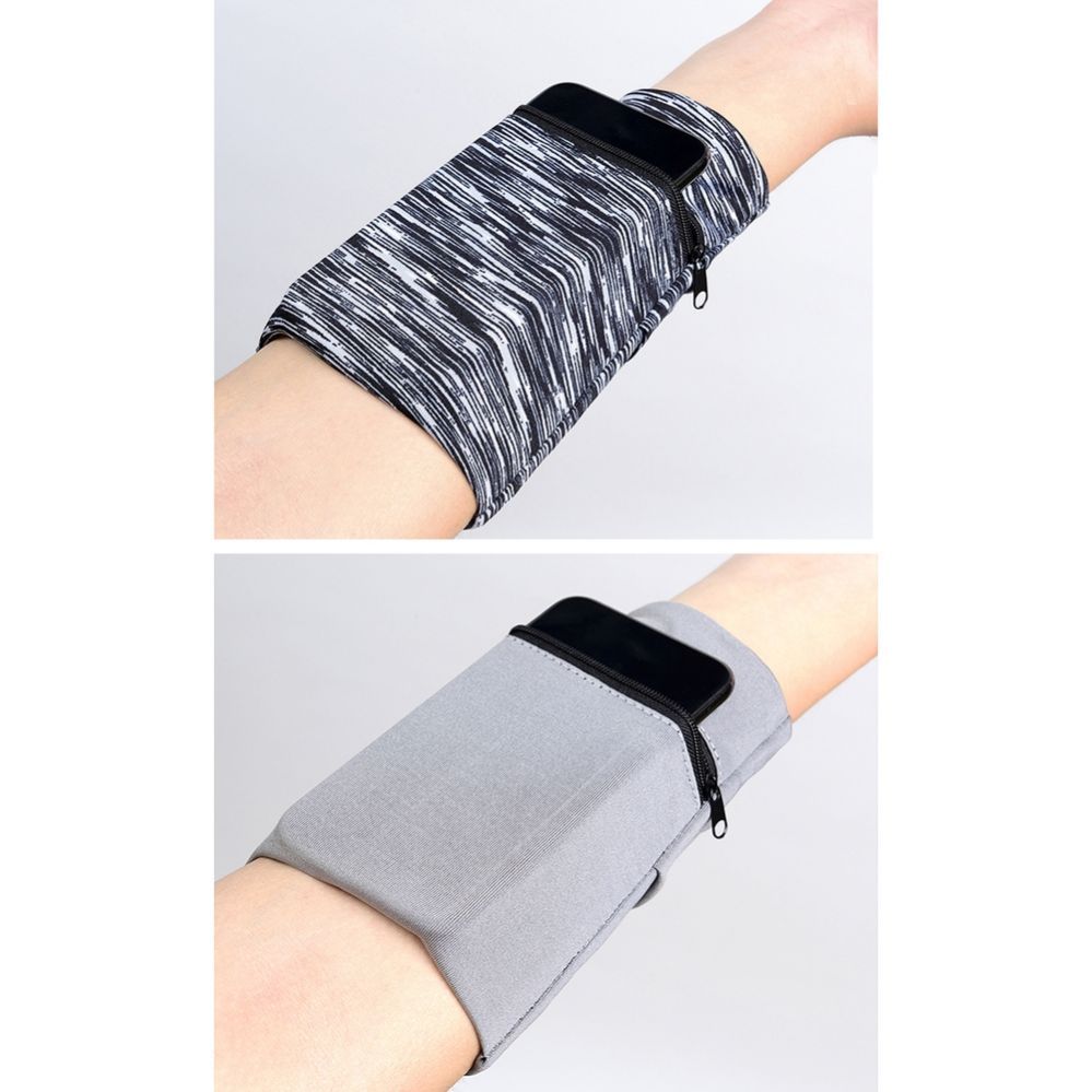 The others Hurtel Fabric armband armband for running fitness stripes white / black
