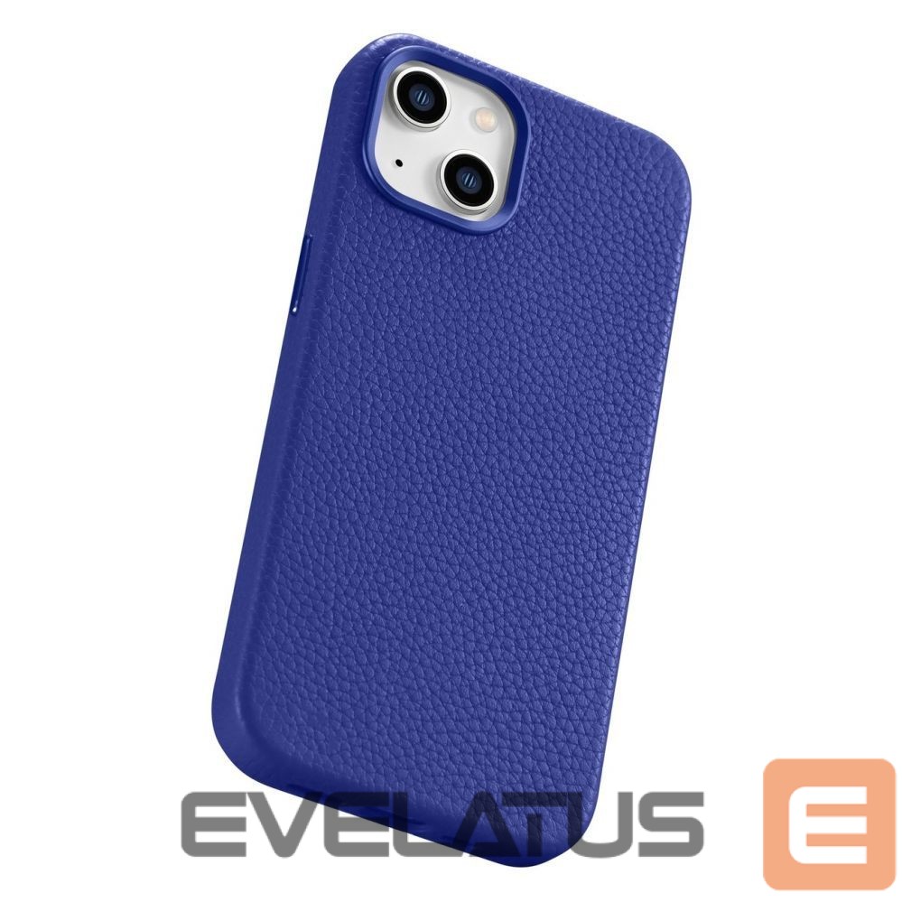 Tagakaaned iCarer iCarer Litchi Premium Leather Case iPhone 14 Plus Magnetic Leather Case with MagSafe Dark Blue (WMI14220711-DB)